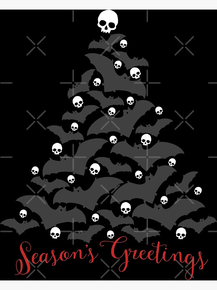 "Gothic Bats Christmas Tree" Canvas Print for Sale by OpheliaThree Redbubble