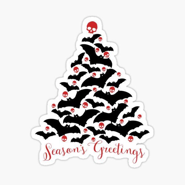 Aperçu de l'œuvre Arbre de Noël de chauves-souris gothiques créée et vendue par OpheliaThree.