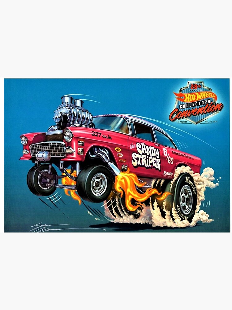 "Hot wheels Convention Pink Candy Striper 55 Gasser Blown Chevy Poster