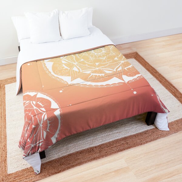 wunderschöne handgemalte Mandalas Tagesdecke