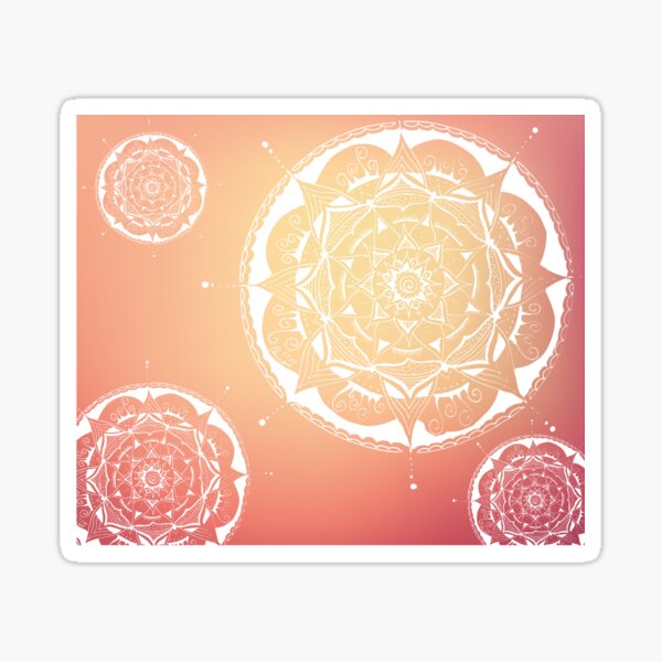 beautiful hand painted mandalas Sticker