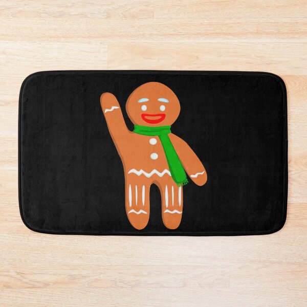 Item preview, Gingerbread Man in Green Scarf - Funny Vintage Christmas Gingerbread Gift designed and sold by r-silver.
