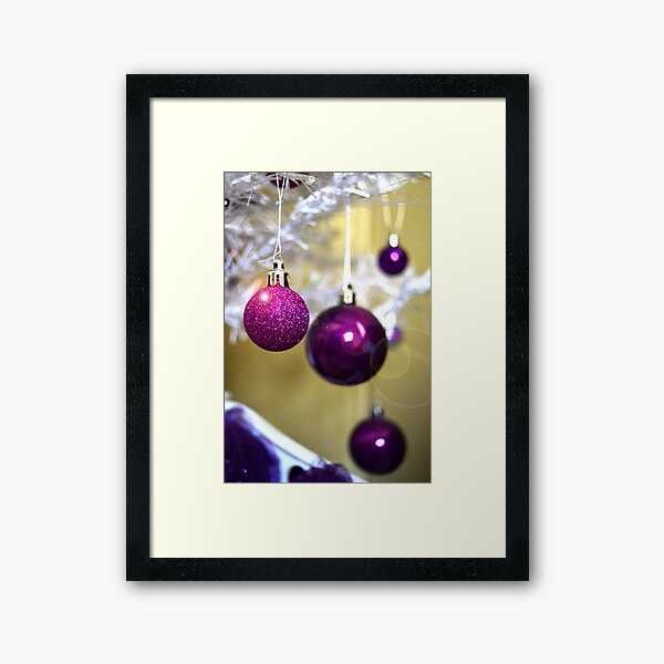 Christmas Baubles Framed Art Print