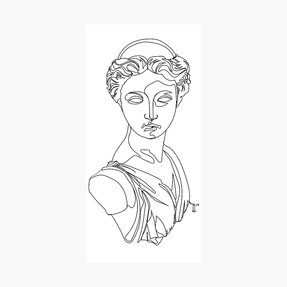 One Line Drawing Sketch Zeus Sculpture Greece Mythology Statue Hand Drawn  Continuous Line Ancient Greek God Stock Vector  Illustration of tattoo  continuous 226743128