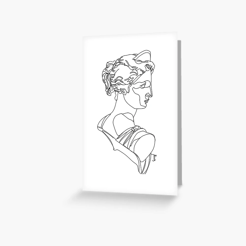 Artemis (Diana). Creative Illustration In Geometric And Line Art