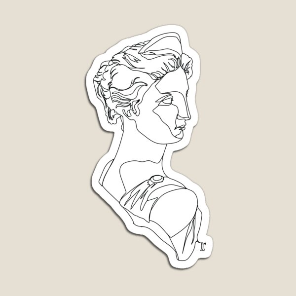 Artemis (Diana). Creative Illustration In Geometric And Line Art