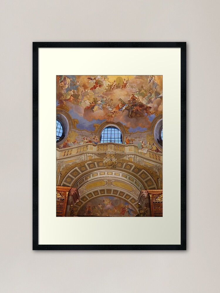 Thumbnail 2 of 7, Framed Art Print, Austrian National Library designed and sold by TalBright.