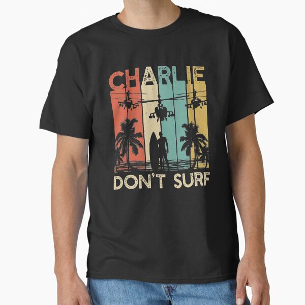Artikel-Vorschau von Charlie surft nicht im Vietnamkrieg-Apokalypse-T-Shirt, designt und verkauft von Daily Grind 19.