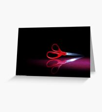 Cutting Red Greeting Card