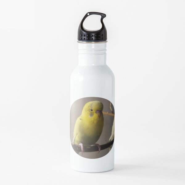 Budgerigar portrait Water Bottle
