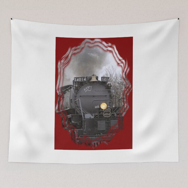 Item preview, Big Boy in Black Wolf Kansas with steam,smoke,tree's and sky. designed and sold by ROBERTDBROZEK.