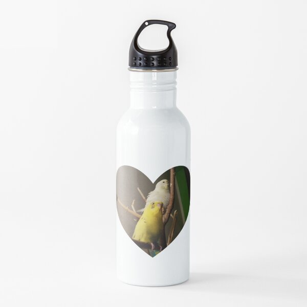 Budgies heart love Water Bottle