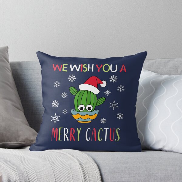 Item preview, We Wish You A Merry Cactus - Cactus With A Santa Hat In A Bowl designed and sold by DreamCactus.