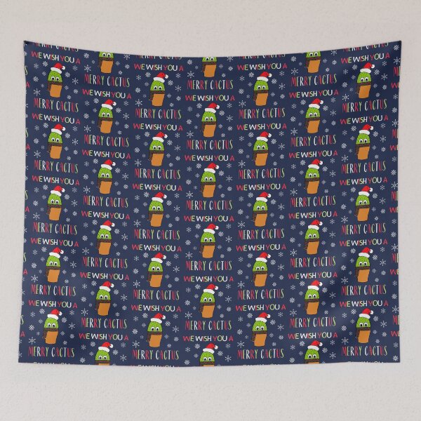 Item preview, We Wish You A Merry Cactus - Cute Cactus With Christmas Scarf designed and sold by DreamCactus.
