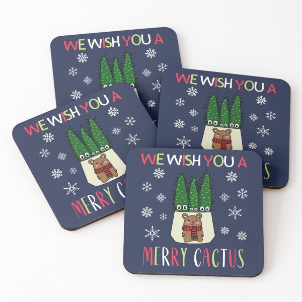 Item preview, We Wish You A Merry Cactus - Eves Pin Cacti In Christmas Bear Pot designed and sold by DreamCactus.