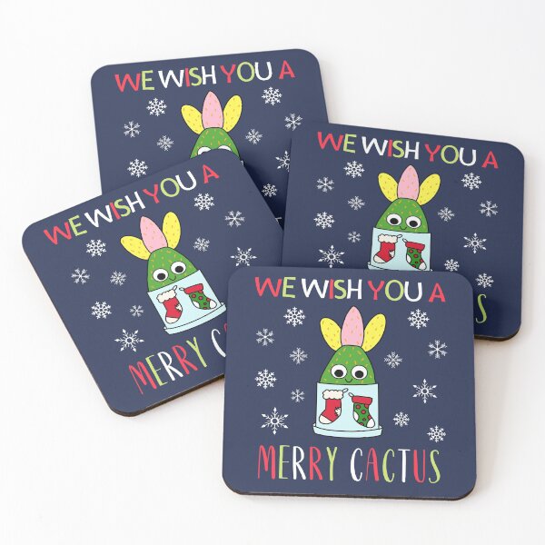 Item preview, We Wish You A Merry Cactus - Hybrid Cactus In Christmas Themed Pot designed and sold by DreamCactus.