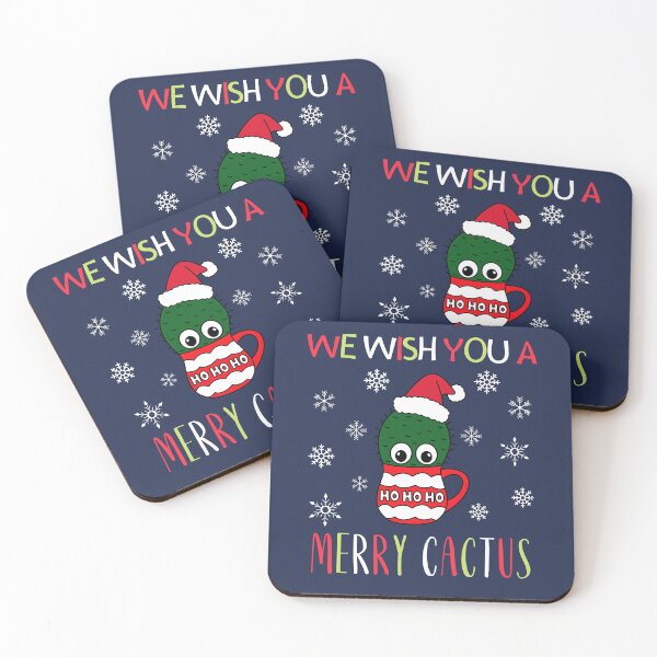 Item preview, We Wish You A Merry Cactus - Small Cactus With A Santa Hat In A Christmas Mug designed and sold by DreamCactus.