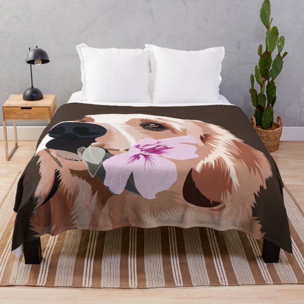 Item preview, Golden Retriever With Flower designed and sold by KCPetPortraits.