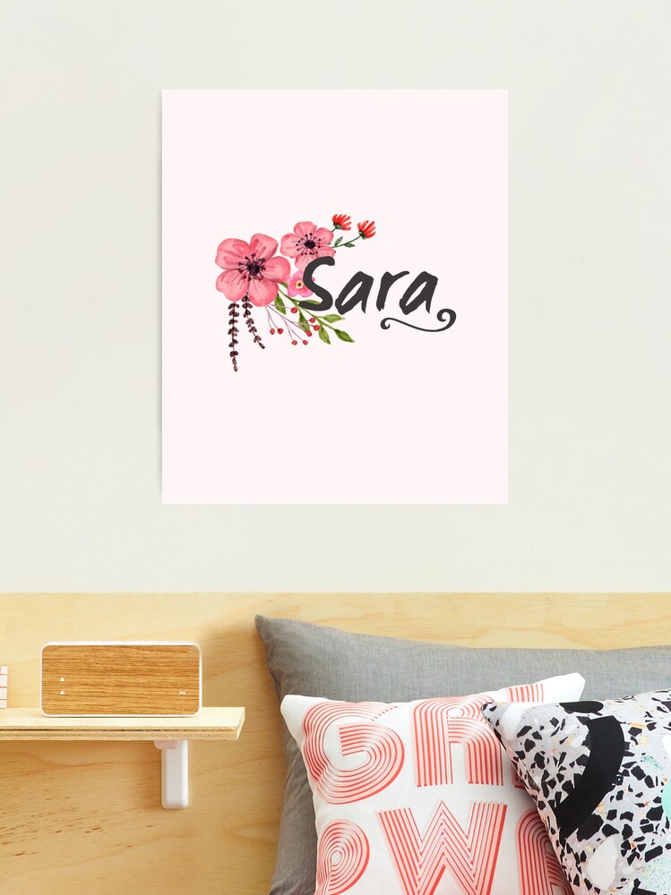 Hey, I'm Sara !! Floral Pink Ornament
