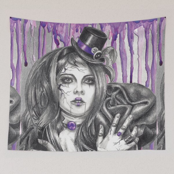 Item preview, Amethyst - Birthstone Broken Doll with Dripping Paint designed and sold by Deanna Davoli.
