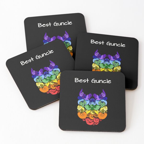 Item preview, Best guncle, gay uncle rainbow pride beard designed and sold by Optimisticink.