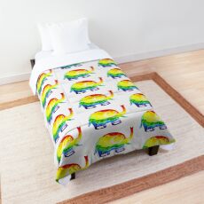 Rainbow Elephant Comforter