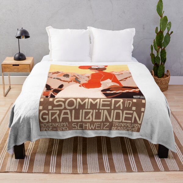 Item preview, 1905 SWITZERLAND Summer In Grisons Travel Poster designed and sold by retrographics.