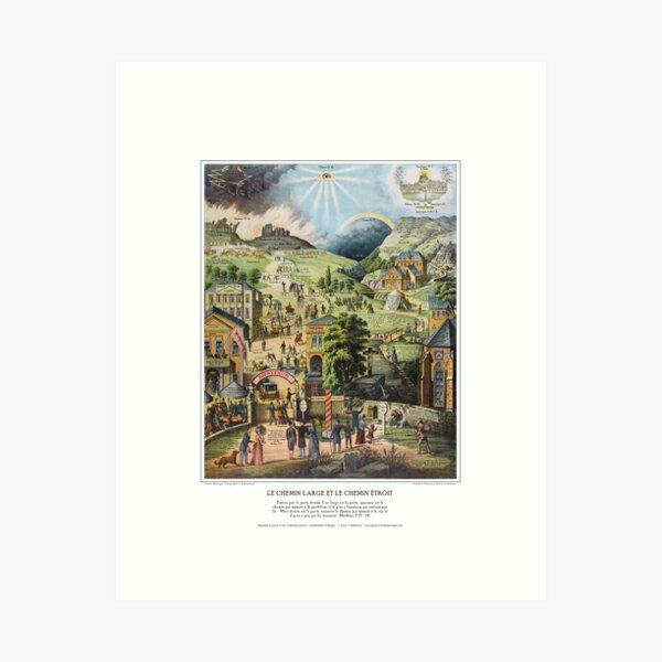 Item preview, Le Chemin Large et le Chemin Étroit designed and sold by Pictures With A Message.