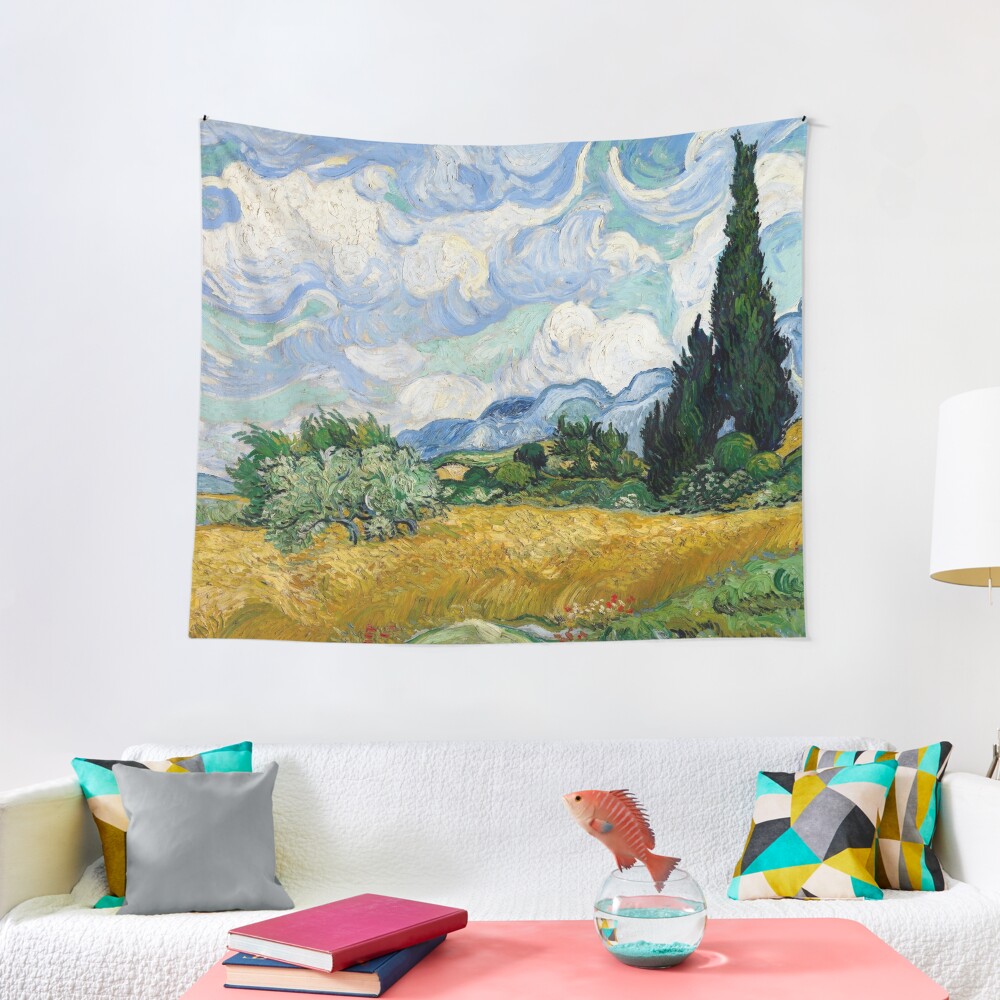 Discover Wheat Field with Cypresses - Vincent van Gogh Tapestry