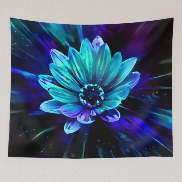 Item preview, Abstract Flower Blacklight Blues designed and sold by Alyxandre.