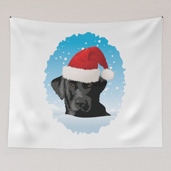 Item preview, A Black Labrador dog set in a snowy Christmas scene designed and sold by Gerald Waters.