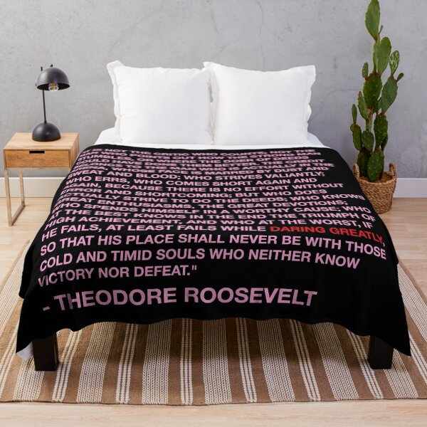 Item preview, Daring Greatly - Theodore Roosevelt Quote - Pink designed and sold by MOREDANKMEMES.