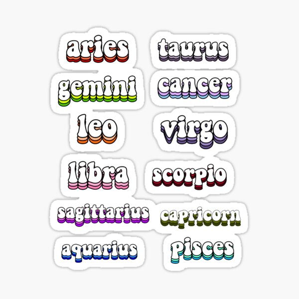 Item preview, zodiac sticker pack designed and sold by cassiqy.