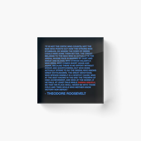 Item preview, Daring Greatly - Theodore Roosevelt Quote - Blue designed and sold by MOREDANKMEMES.