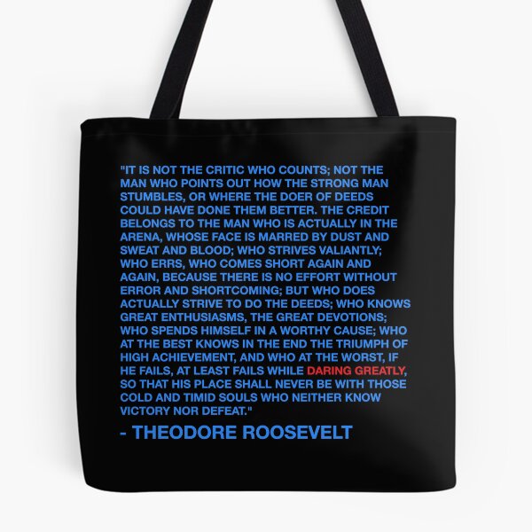 Item preview, Daring Greatly - Theodore Roosevelt Quote - Blue designed and sold by MOREDANKMEMES.