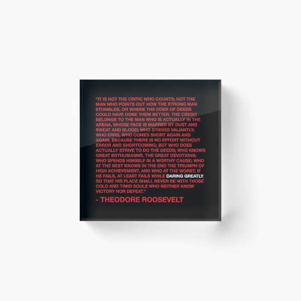 Item preview, Daring Greatly - Theodore Roosevelt Quote - Red designed and sold by MOREDANKMEMES.