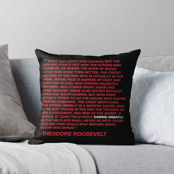 Item preview, Daring Greatly - Theodore Roosevelt Quote - Red designed and sold by MOREDANKMEMES.