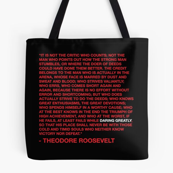 Item preview, Daring Greatly - Theodore Roosevelt Quote - Red designed and sold by MOREDANKMEMES.
