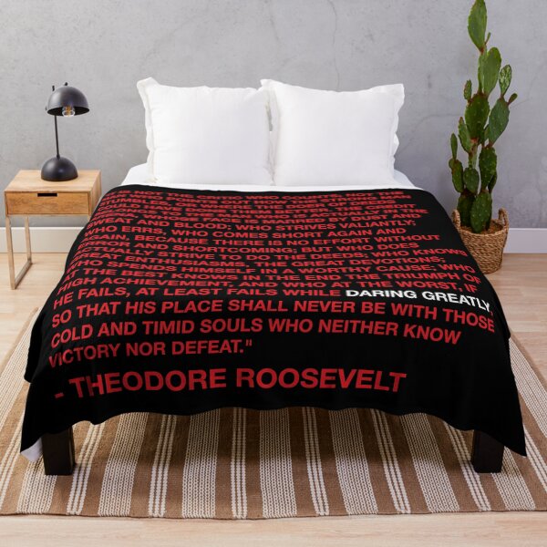 Item preview, Daring Greatly - Theodore Roosevelt Quote - Red designed and sold by MOREDANKMEMES.