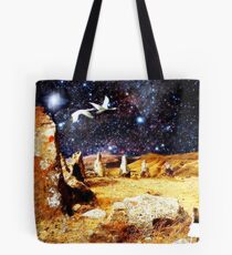 Swans at Carahunge Tote Bag