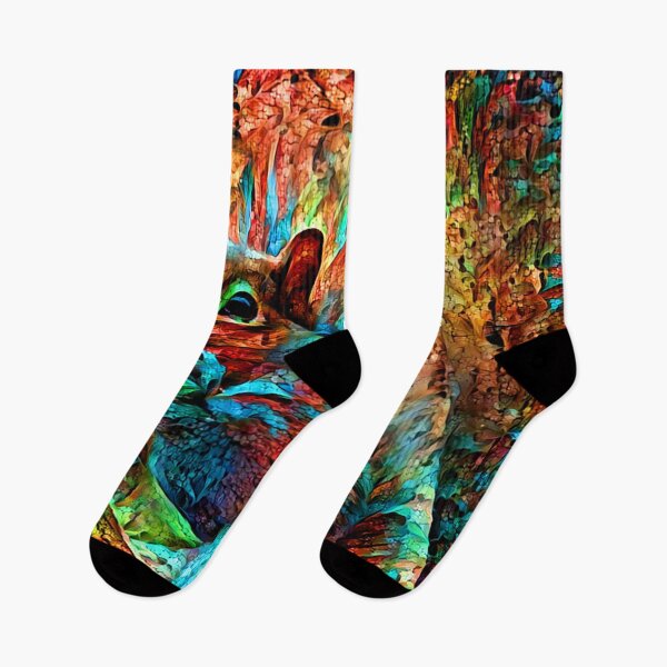 Item preview, Rainbow Squirrel Abstraction designed and sold by Alyxandre.