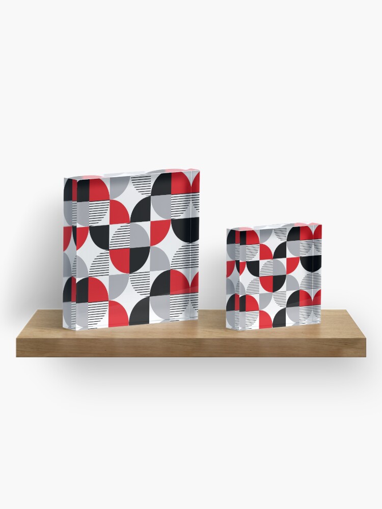 Alternate view of Colorful geometry Acrylic Block