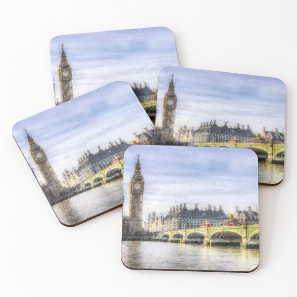 Item preview, Westminster Bridge and London Buses Art designed and sold by Londonimages.