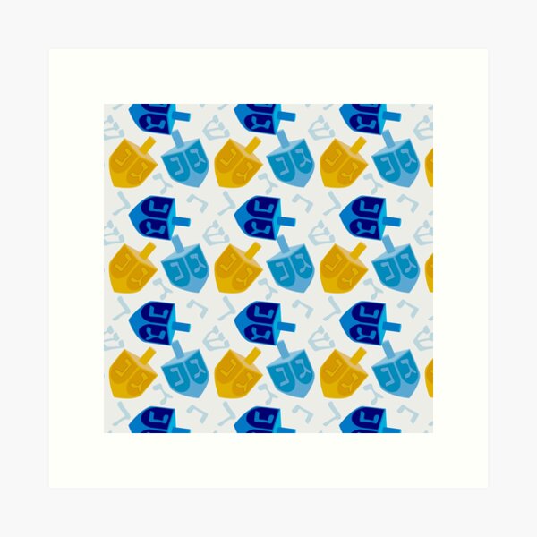 Item preview, Hanukkah Holiday Dreidels and Star of David Pattern designed and sold by DEC02.
