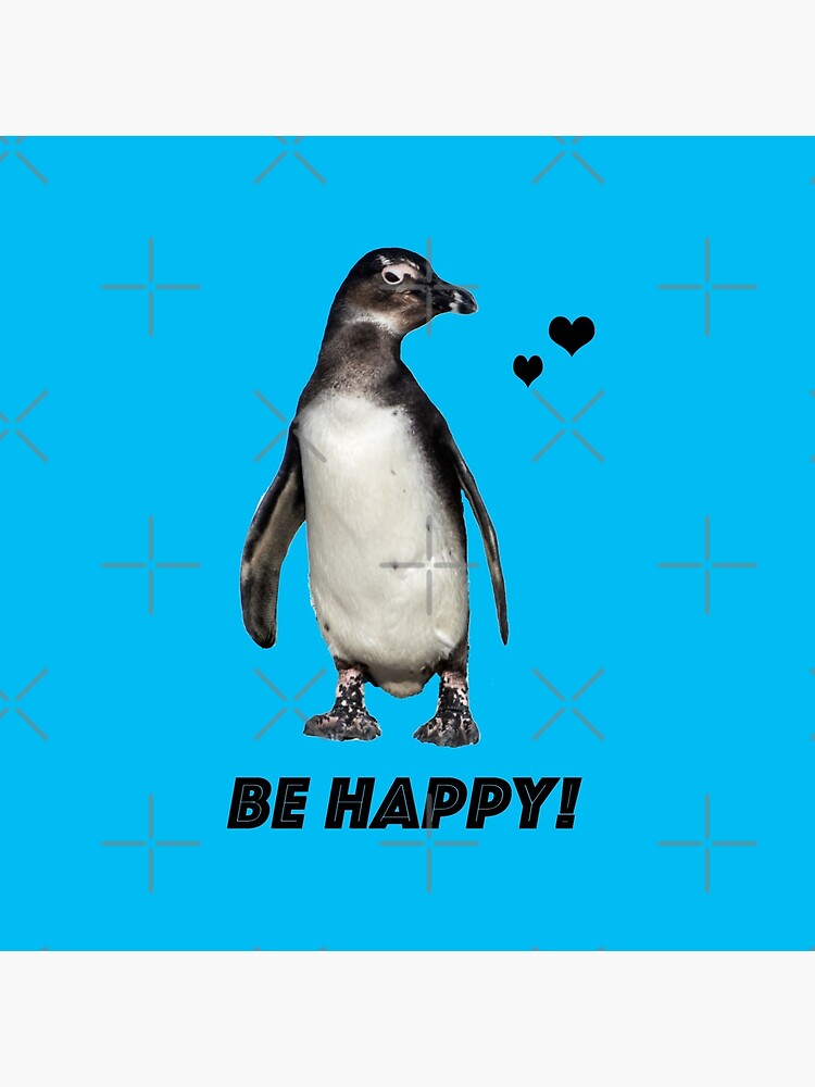 Thumbnail 2 von 2, Stofftasche, Pinguin be happy designt und verkauft von Igelchen.