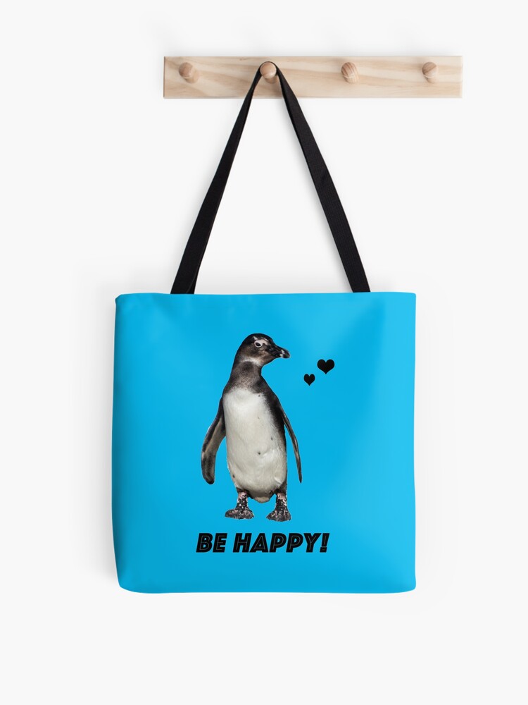 Thumbnail 1 von 2, Stofftasche, Pinguin be happy designt und verkauft von Igelchen.