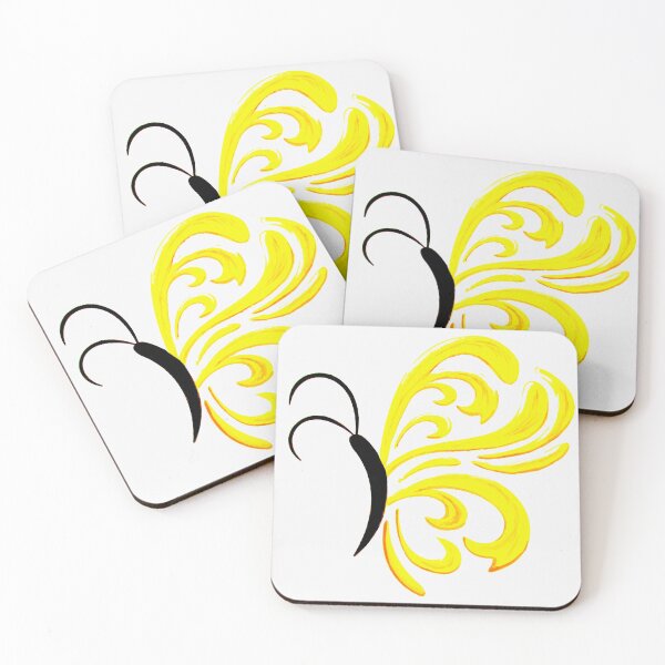 Aperçu de l'œuvre Papillon jaune créée et vendue par PaintedbyCarol.
