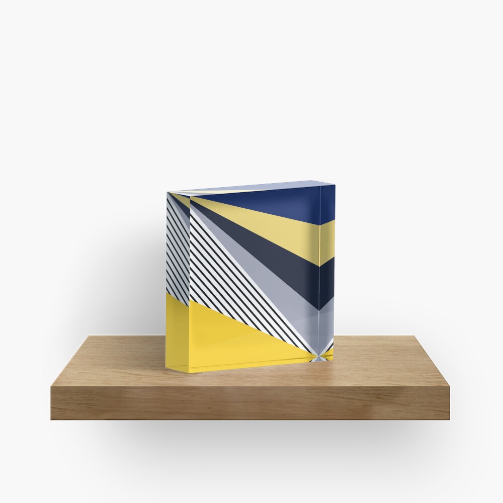 Colorful triangles design Acrylic Block