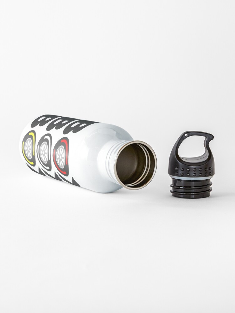 Alternate view of "Box Box Box" F1 Tyre Compound Design Water Bottle