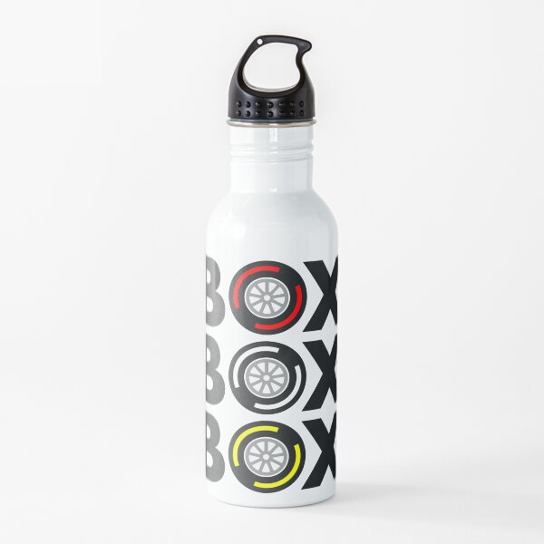"Box Box Box" F1 Tyre Compound Design Water Bottle